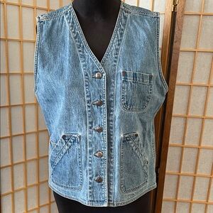 Vintage 90’s St. John's Bay Blue Cotton  Denim Vest